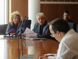 Pressekonferenz zur Anhörung Tarifeinheit mit Gerhard Baum (Bundesinnenminister a.D.) (2015)