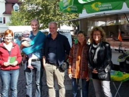 Infostand in Pfullingen zur Regionalstadtbahn (2016)